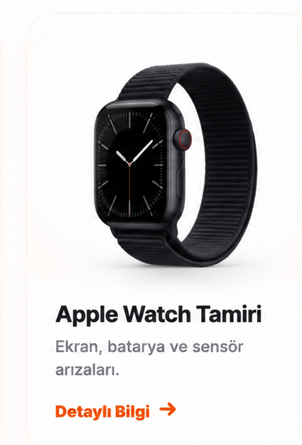 Apple Watch batarya değişim belirtilerini anlatan teknik servis görseli